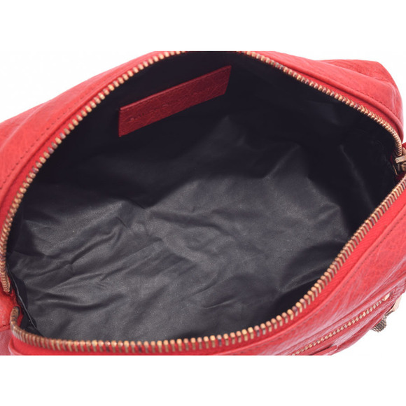 Balenciaga Giant Stud Leather Pouch Red PG - Picture 9 of 9